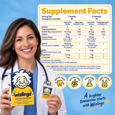 Wizlings Kids Mood & Focus Gummies-The natural choice recommended by therapists