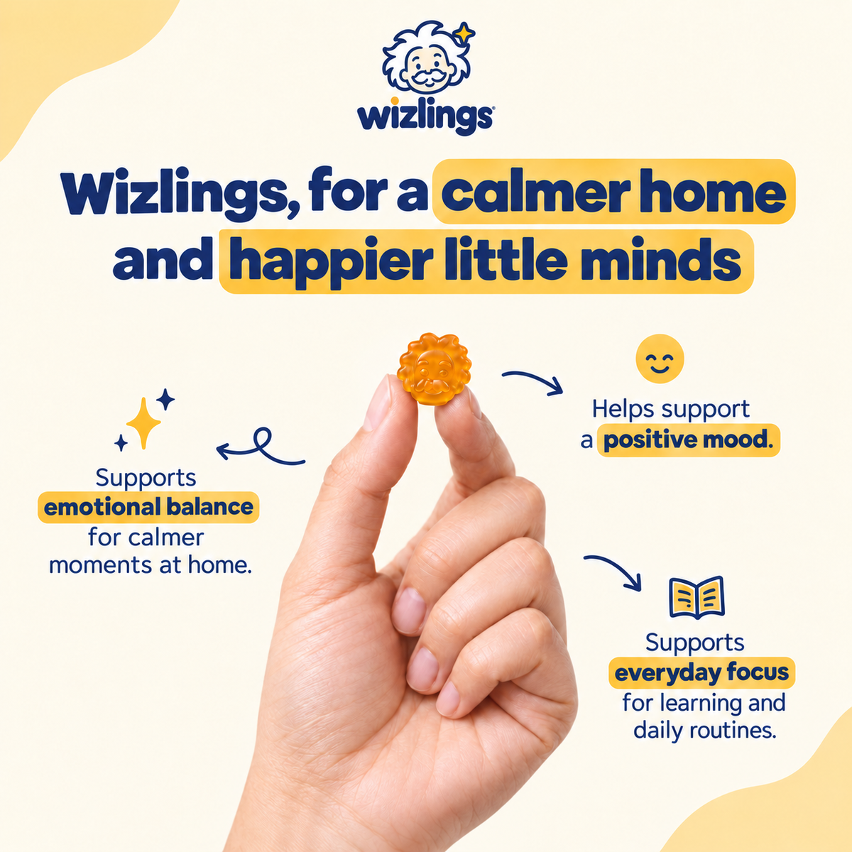 Wizlings Kids Mood & Focus Gummies-The natural choice recommended by therapists